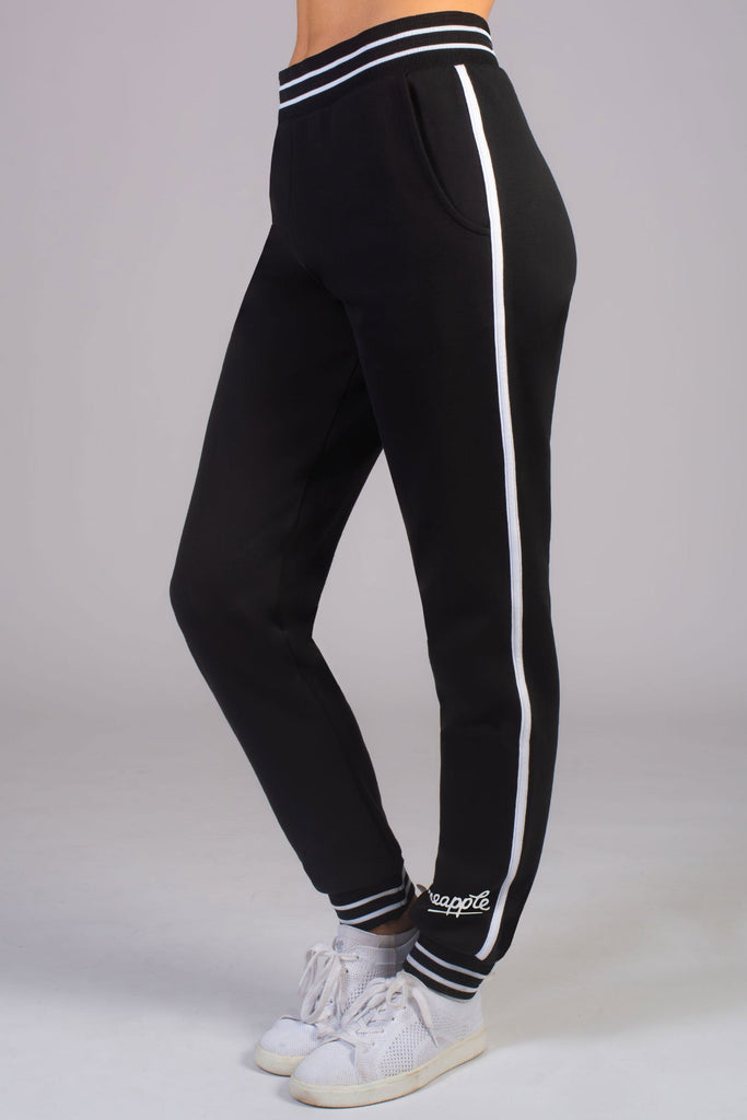 Striped best sale joggers womens