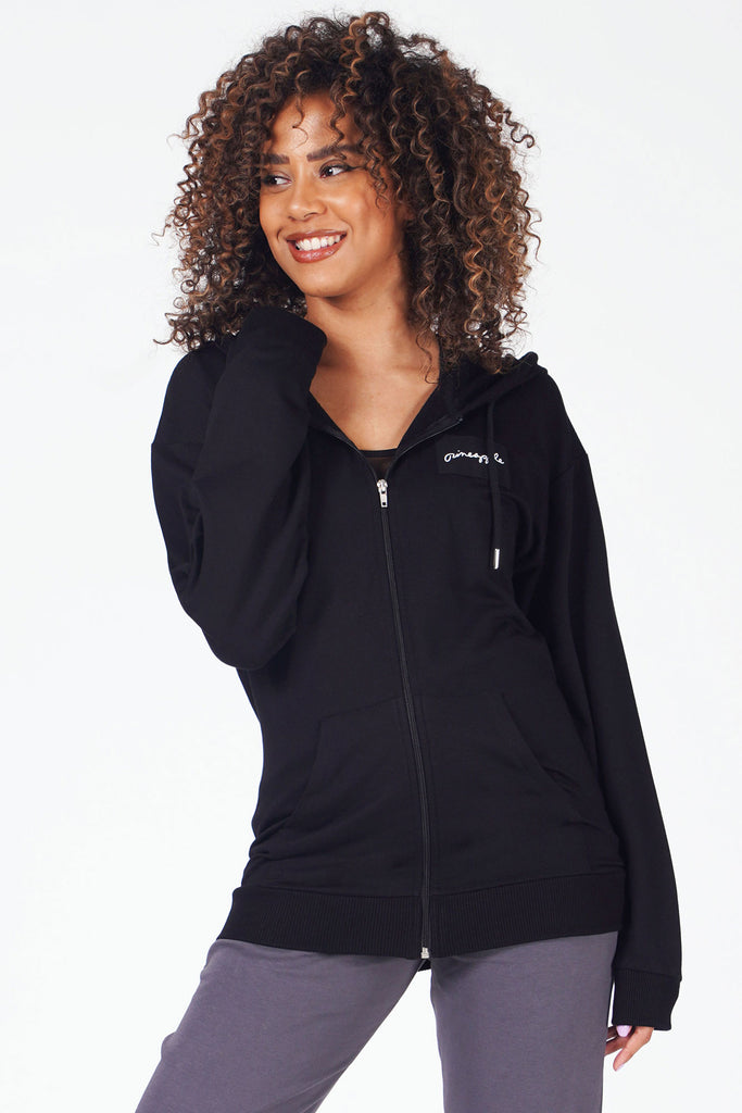 Black zip cheap hoodie womens uk