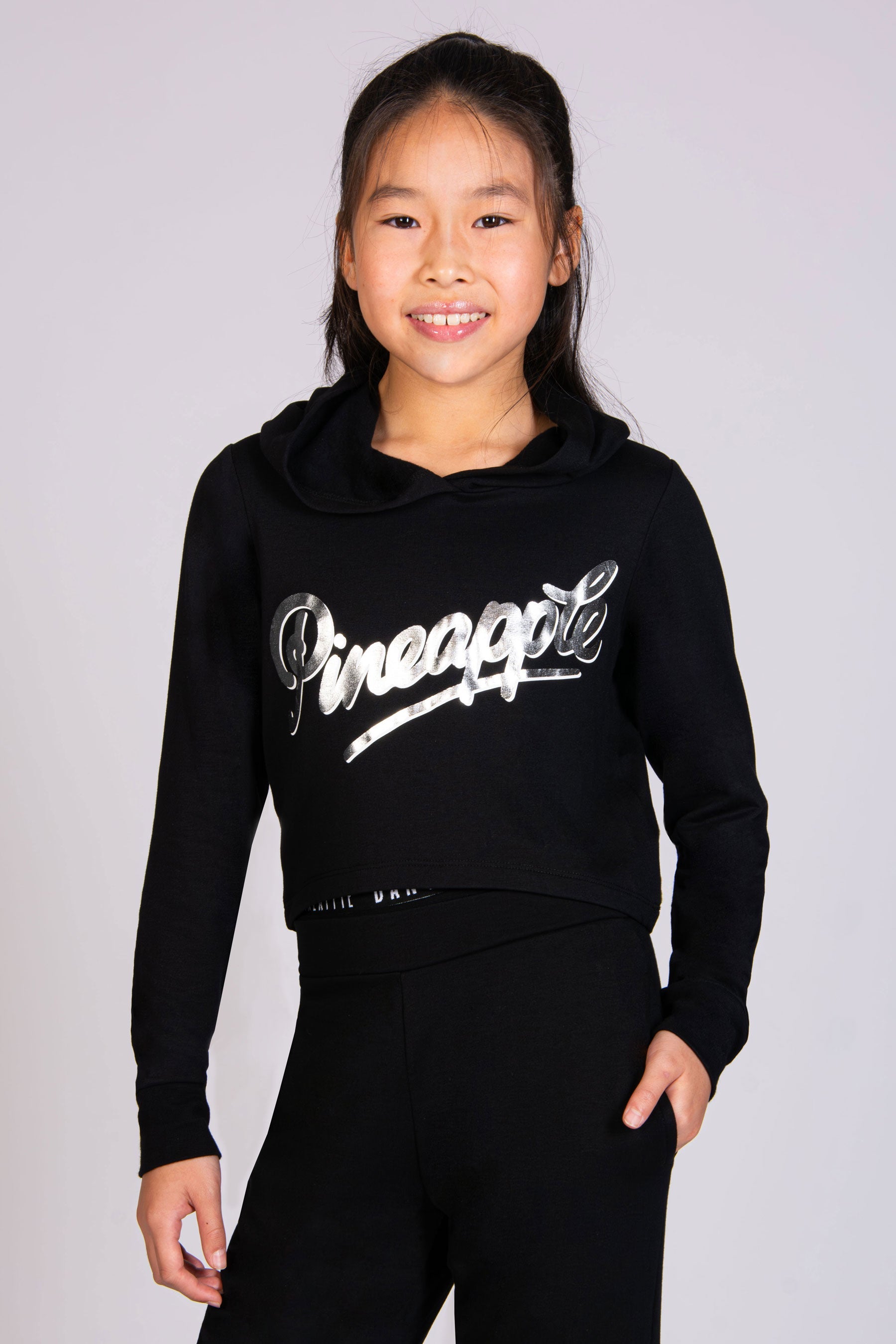 Buy Pineapple Girls Black Hoodie and Joggers online