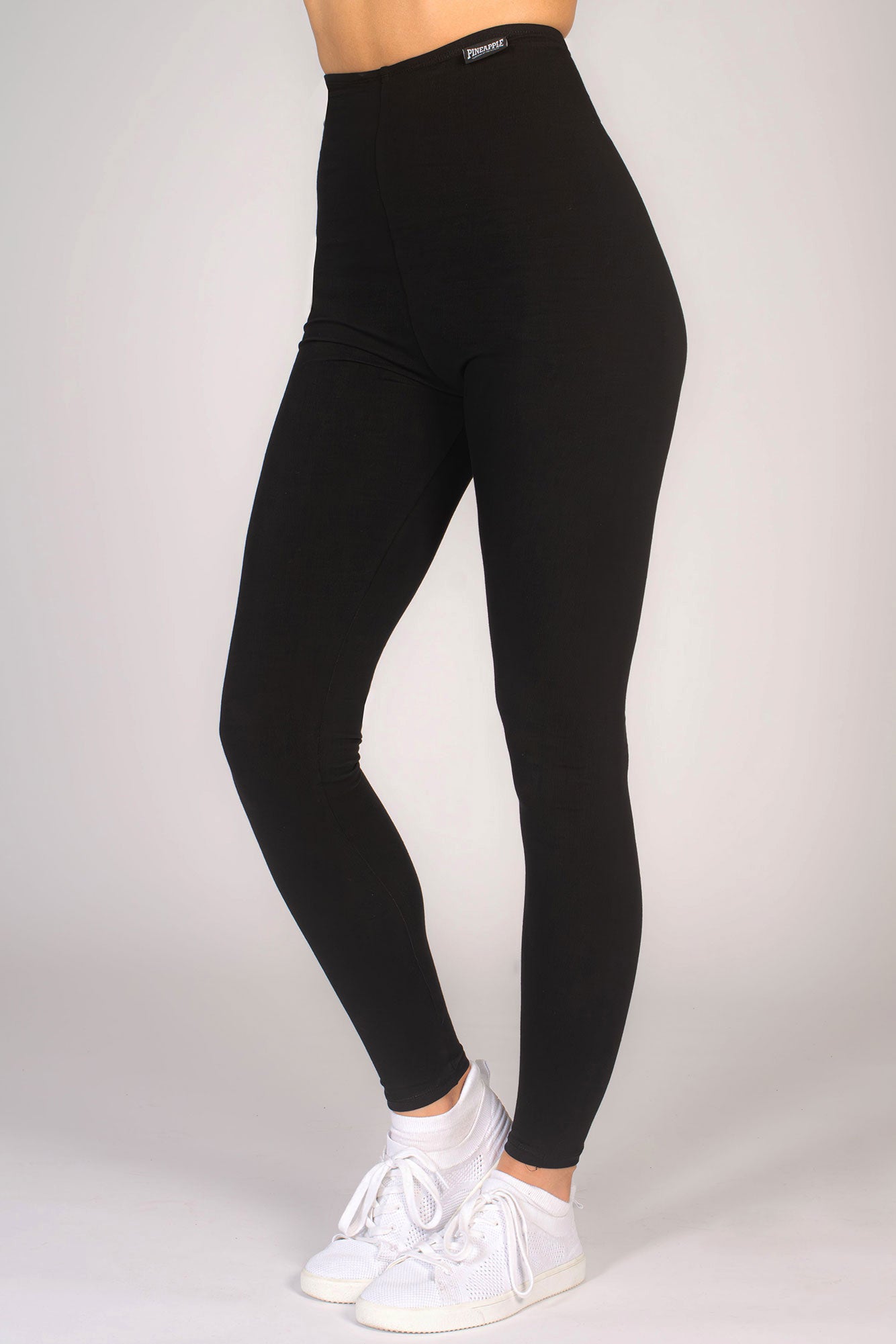 womens black high waisted leggings PT18630A1 01
