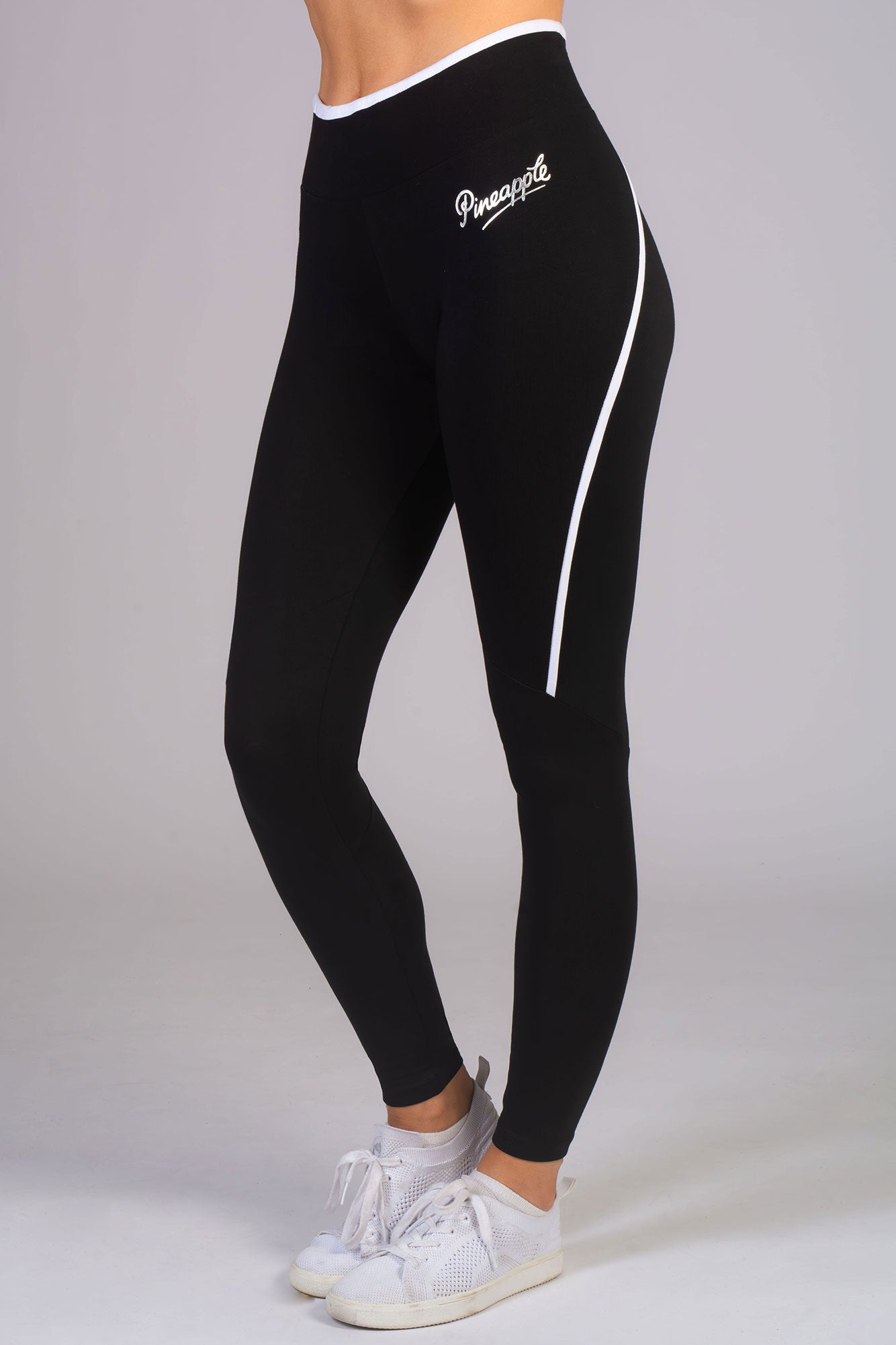 Active Life black with white stripe & mesh cropped Leggings Women's Size M  for sale online