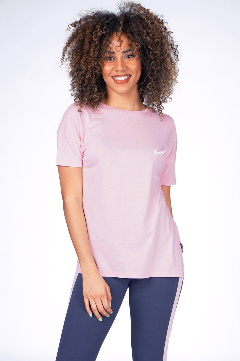 Buy Pink Side Slit T-Shirt from the Pineapple online store