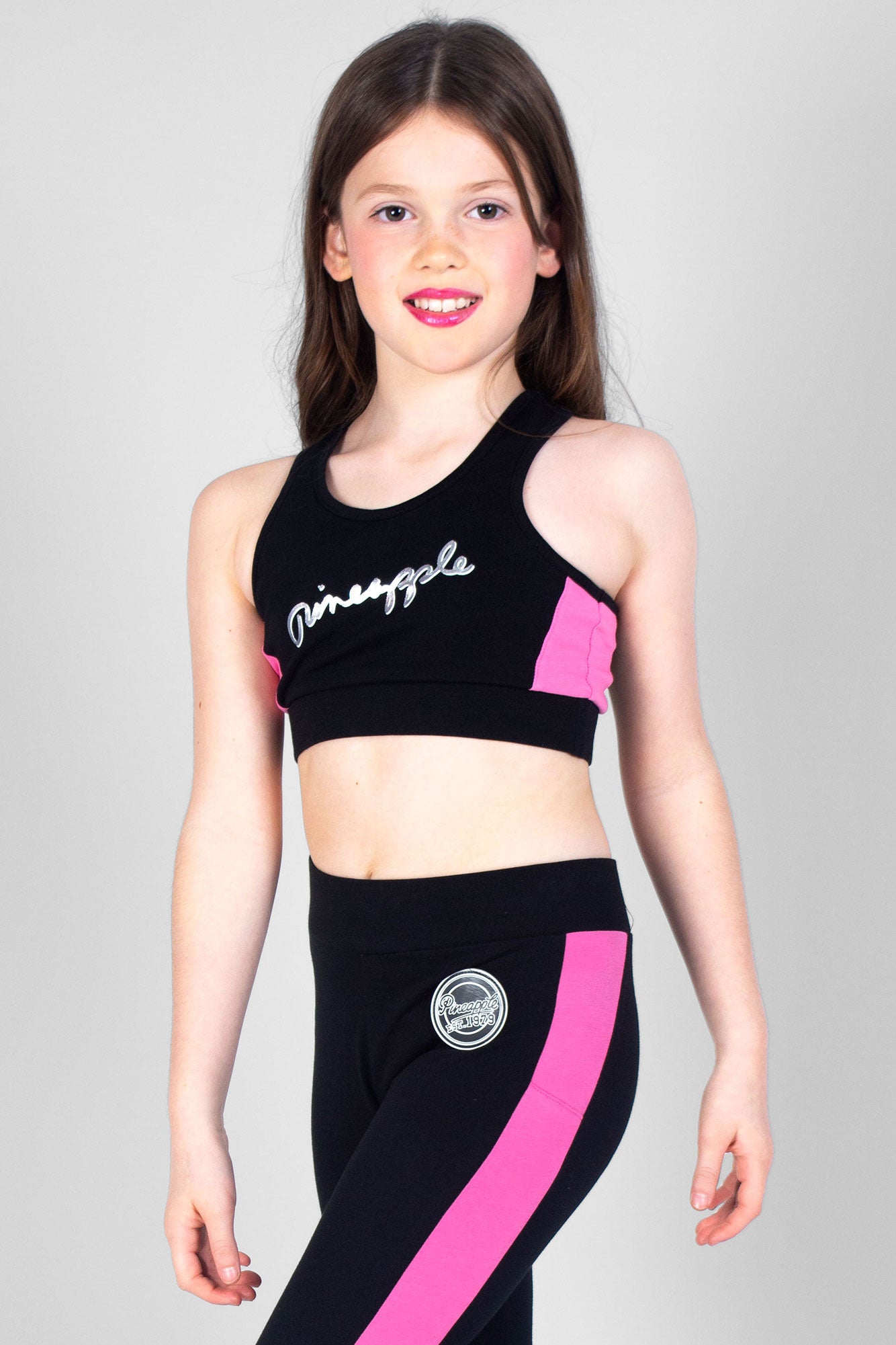 PINEAPPLE Dancewear Girls Ombre Stripe Jogger Trackpants Pink - 5-6 Years