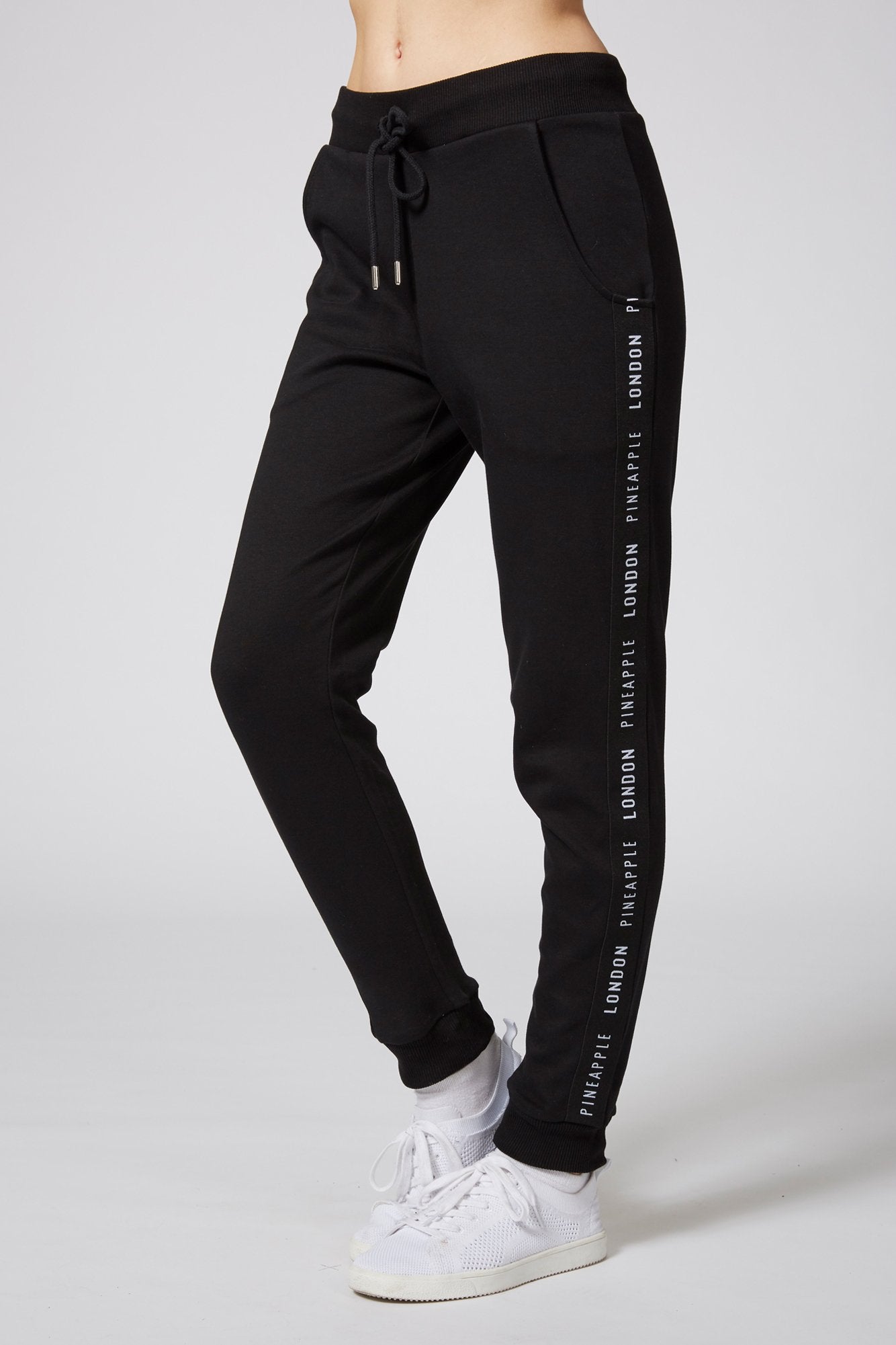PINEAPPLE Dancewear Girls Studios Cuff Jogger Trackpants Black with Rainbow  Logo - 5-6 Years