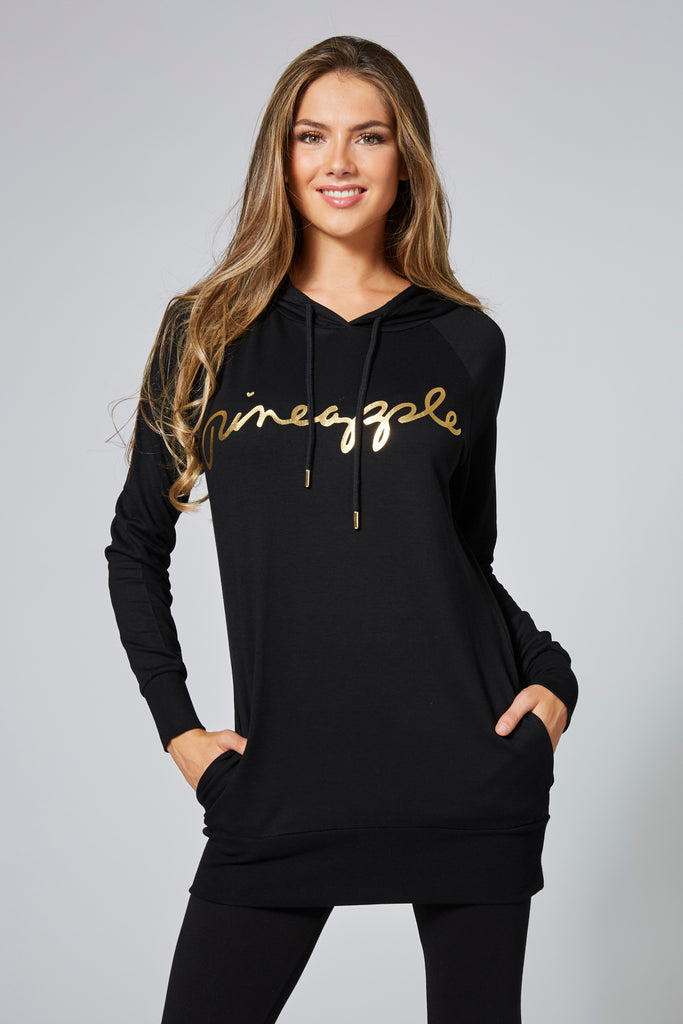 Buy Black Longline Hoodie from the Pineapple online store