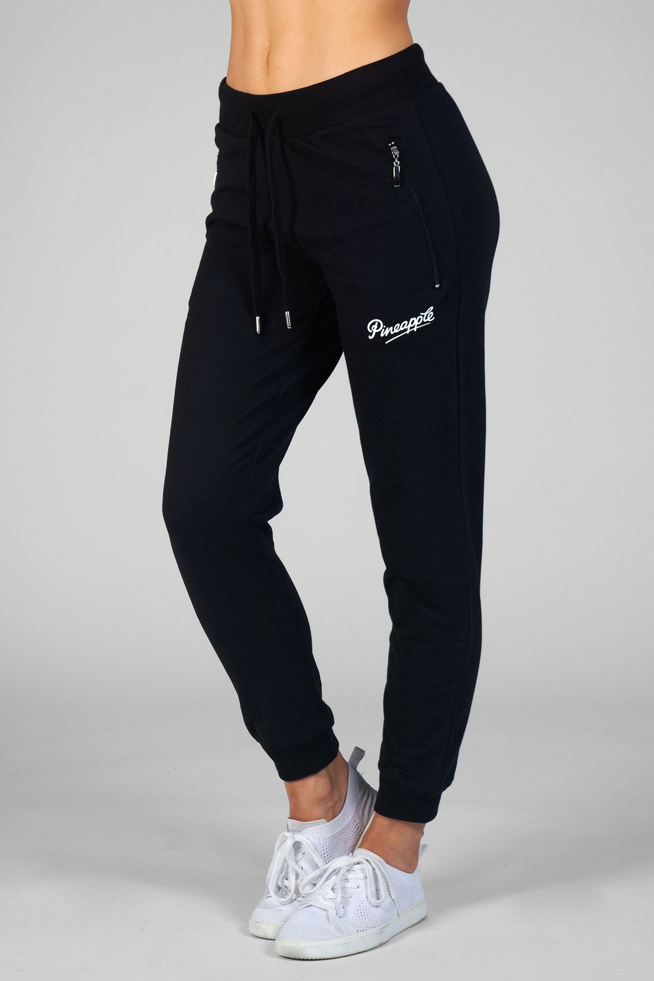 PINEAPPLE Dancewear Womens Double Band Joggers Track Pants Jogging Bottoms  Navy - Small UK 8/10