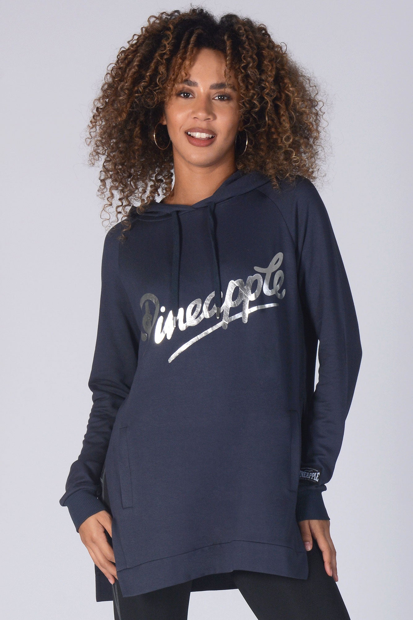 Buy Pineapple Women s Charcoal Side Slit Hoodie online